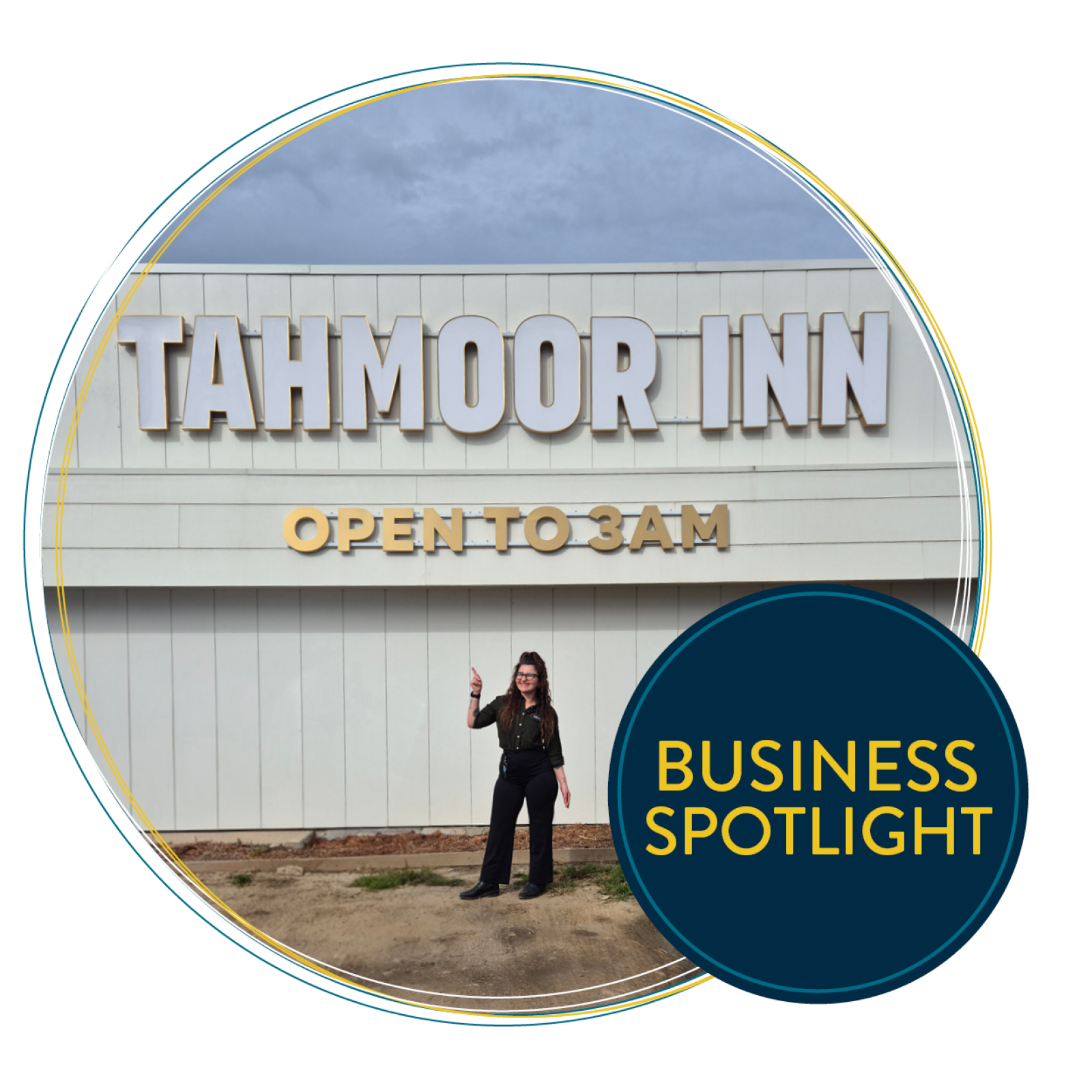 Business Spotlight Circle Template for Homepage