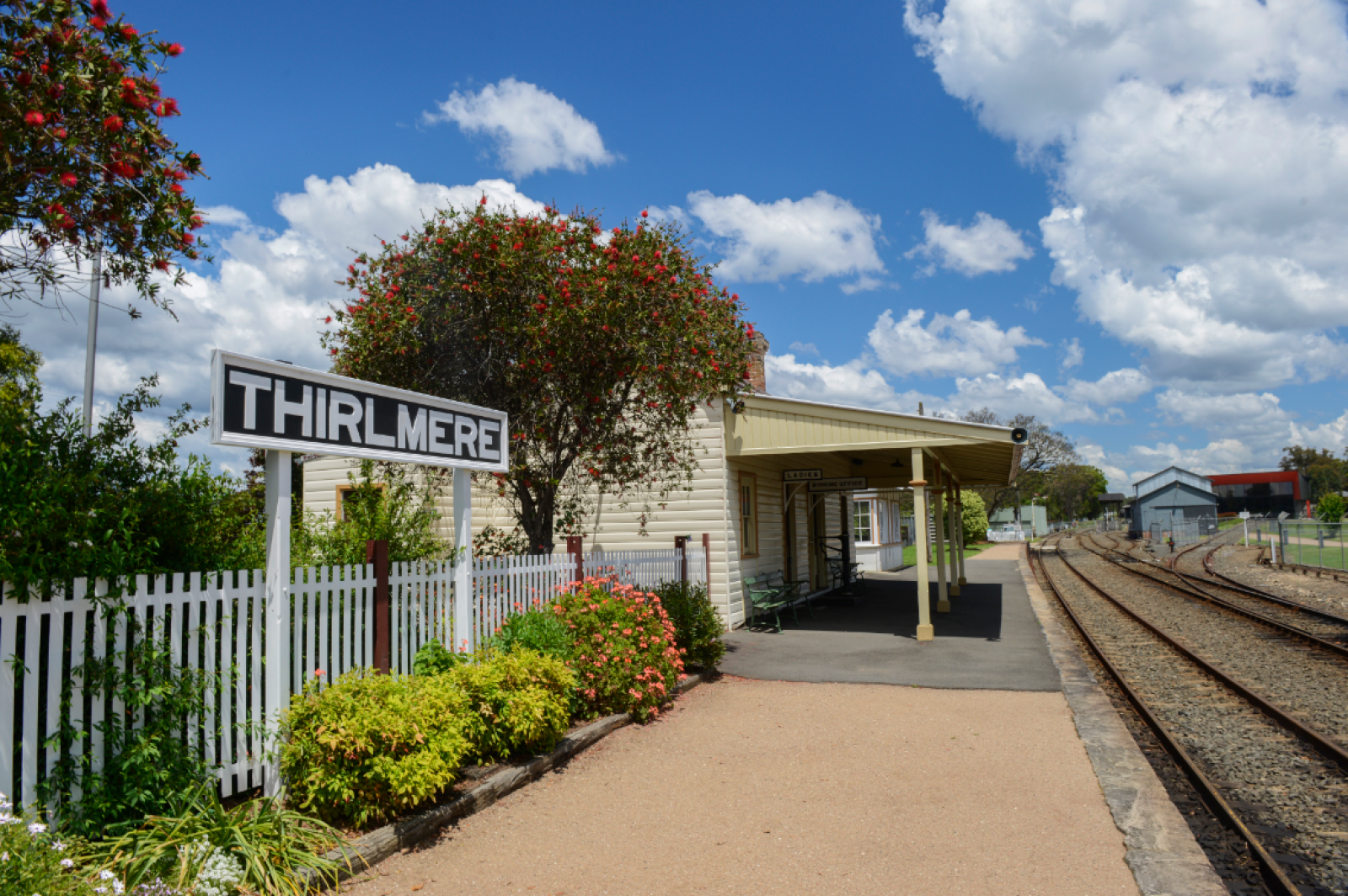 On the platform of Thirlmere Rail Station